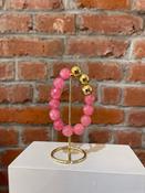 Raspberry Jade Beaded Bracelet