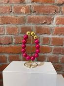 Deep Berry Jade Beaded Bracelet
