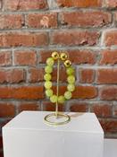 Olive Green Jade Beaded Bracelet