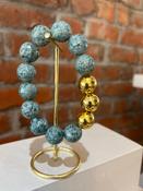 Denim blue &amp; gold bracelet