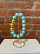 Iridescent blue/gold bracelet