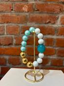 Teal and Gold Chunky Bracelet image