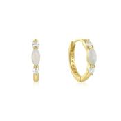 Opal Huggie Earring