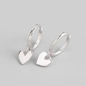 Sterling Silver Heart Huggies