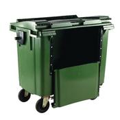 WHEELIE BIN WITH DROP DOWN FRONT 770 LITRE GREEN 377966