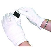 WHITE KNITTED COTTON LARGE GLOVES (PACK OF 10) GI/NCME