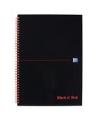 BLACK N' RED 5MM SQUARE WIREBOUND HARDBACK NOTEBOOK A4 (PACK OF 5) 846350102 image