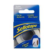 SELLOTAPE CLEVER TAPE ROLL WRITE-ON COPIER-FRIENDLY TEARABLE 18MMX25M MATT REF 1444600 [PACK 8]