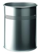 DURABLE METAL WASTE BIN 15 LITRE SILVER 3300/23 (PACK OF 1) image
