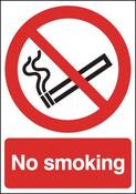 SAFETY SIGN NO SMOKING A5 SELF-ADHESIVE (CONFIRMS TO BS EN ISO 7010) ML02051S (PACK OF 1) image