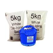 HANDHELD SALT SHAKER AND 2XBAGS OF WHITE SALT 5KG 389106 image