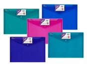 SNOPAKE POLYFILE ID WALLET FILE POLYPROPYLENE WITH CARD HOLDER A4 ELECTRA ASSORTED REF 14734 [PACK OF 5 WALLETS]