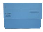 EXACOMPTA FOREVER DOCUMENT WALLET MANILLA FOOLSCAP BRIGHT BLUE (PACK OF 25) 211/5001