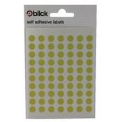 BLICK COLOURED LABELS IN BAGS ROUND 8MM DIA 490 PER BAG YELLOW (PACK OF 9800) RS003458 image