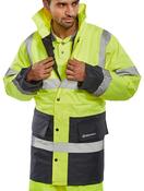 BEESWIFT TWO TONE TRAFFIC JACKET SATURN YELLOW / NAVY 2XL (PACK OF 1) image