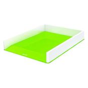 LEITZ WOW LETTER TRAY DUAL COLOUR WHITE/GREEN 53611054  (PACK OF 1)