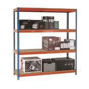 VFM ORANGE/ZINC HEAVY DUTY PAINTED SHELVING UNIT 379024