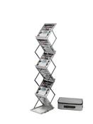 DEFLECTO DOUBLE SIDED FOLDING STAND A4 SILVER DE36100 image