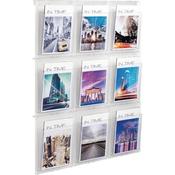 HELIT PLACATIV WALL DISPLAY 9 X A4 POCKETS CLEAR HS812102