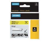 DYMO 18433 RHINO VINYL TAPE 19MM X 5.5M BLACK ON YELLOW S0718470 (PACK OF 1)