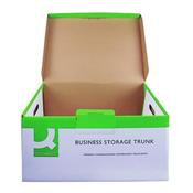 Q-CONNECT BUSINESS STORAGE TRUNK BOX W374XD540XH245MM WHITE (PACK OF 10 BOXES) KF21663