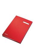 SIGNATURE BOOK 20 COMPARTMENTS DURABLE BLOTTING CARD 340X240MM RED (PACK OF 1)