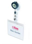 DURABLE MONO SECURITY PASS HOLDER WITH BADGE REEL TRANSPARENT (PACK OF 10) 8138/19