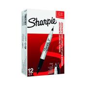 SHARPIE TWIN TIP PERMANENT MARKER BLACK (PACK OF 12) S0811100 image