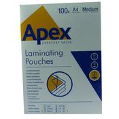 FELLOWES APEX A4 MEDIUM LAMINATING POUCHES CLEAR (PACK OF 100) 6003501