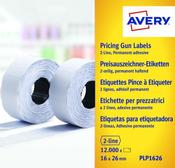 AVERY 2-LINE PERMANENT LABEL 16 X 26MM WHITE (PACK OF 12000) WP1626 image