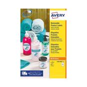 AVERY REMOVABLE LABELS 37MM DIA 24 PER SHEET WHITE (PACK OF 600) L4851REV-25 (PACK OF 25 SHEETS)