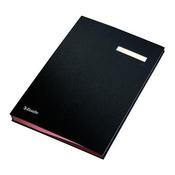 SIGNATURE BOOK 20 COMPARTMENTS DURABLE BLOTTING CARD 340X240MM BLACK (PACK OF 1)