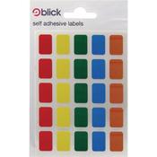 BLICK COLOURED LABELS IN BAGS 12X18MM 24 LABELS PER SHEET 120 PER BAG ASSORTED (PACK OF 2400) RS006251 (PACK OF 20 BAGS)