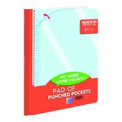 OXFORD PUNCHED POCKET PAD 60 POCKET A4 (PACK OF 60 POCKETS) 400129426