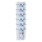 TWINCO SILVER A4 6 COMPARTMENT LITERATURE HOLDER (WALL MOUNTABLE) TW51408