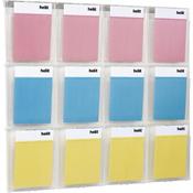 HELIT PLACATIV WALL DISPLAY 12 X A4 POCKETS CLEAR H6811102