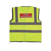 FIRE WARDEN VEST HIGH VISIBILITY YELLOW VEST LARGE REF WG30110 (PACK OF 1) image