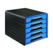 CEP SMOOVE 5 DRAWER MODULE BLACK/BLUE (MADE FROM 100% RECYCLABLE SHOCK RESIS POLYSTYRENE) 1071110351
