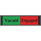 SLIDING SIGN VACANT/ENGAGED SELF ADHESIVE (HIGH QUALITY PVC WTTH SLIDING MECHANISM) V6DB/VE (PACK OF 1)
