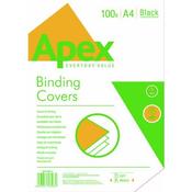 FELLOWES APEX A4 LEATHERBOARD COVERS BLACK (PACK OF 100) 6501001