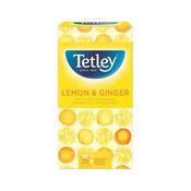 TETLEY INDIVIDUALLY ENVELOPED TEA BAGS LEMON AND GINGER FLAVOUR REF 1579A [PACK 25]