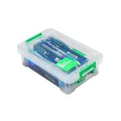 STORESTACK 0.8 LITRE STORAGE BOX W200XD125XH50MM CLEAR RB90118 image