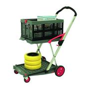 CLAX FOLDING TROLLEY WITH FOLDING BOX GREY/RED 413615