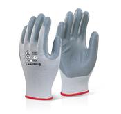 BEESWIFT NITRILE FOAM NYLON GLOVE GREY 11 (PACK OF 1)