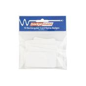 CARD NAME BADGES 70X35MM (PACK OF 10)