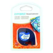 DYMO LETRATAG PLASTIC TAPE 12MMX4M WHITE PRL S0721660  (PACK OF 1)