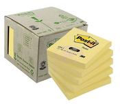 POST-IT RECYCLED Z-NOTES 76 X 76MM CANARY YELLOW (PACK OF 6) R330-1B