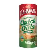 FLAHAVANS QUICK OATS DRUM 500G (PACK OF 12)