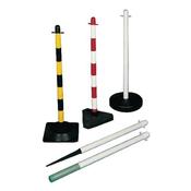FREESTANDING POST TRIANGULAR CONCRETE-WEIGHTED BASE YELLOW/BLACK 371438
