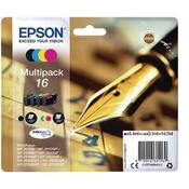 EPSON 16 BLACK CYAN MAGENTA YELLOW INK CARTRIDGE (PACK OF 4) C13T16264012 image